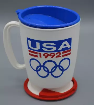 Vintage Plastic Olympic Games USA Mug Cup 1992 Barcelona Spain Collectible  • $10