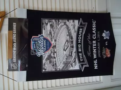 2014 Winter Classic The Big House Red Wings Maple Leafs Wool Banner 15  X 22  • $71.94