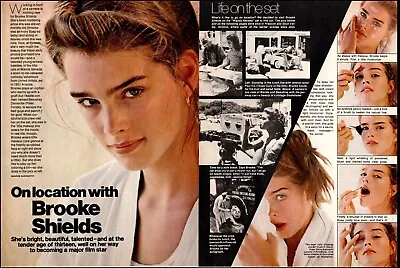 1978 Celebrity Article On Location With BROOKE SHIELDS (13 Yrs Old) 4pgs  110223 • $9