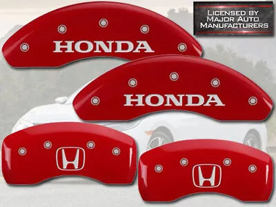 2006-2015 Honda Civic EX Si 1.8 Front + Rear Red MGP Brake Disc Caliper Covers H • $289