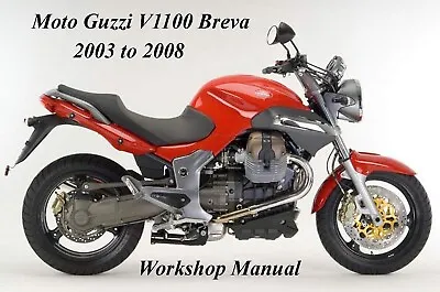 MOTO GUZZI V1100 BREVA WORKSHOP MANUAL - PDF Files • $2.72