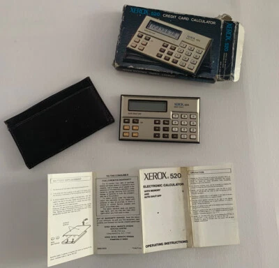 £11.72 • Buy Vintage Xerox 520 Credit Card Electronic Calculator Collectible **NOT WORKING** 