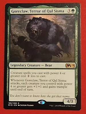 MTG Goreclaw Terror Of Qal Sisma Core Set 2019 186/280 Regular Rare NM • $2.04