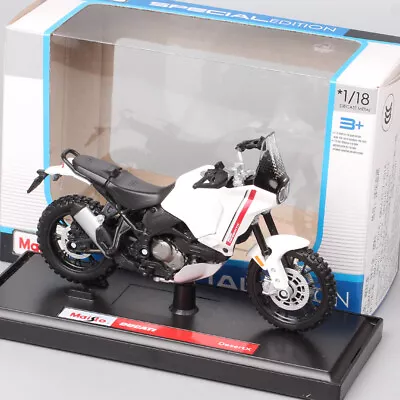 1/18 Scale Maisto Ducati Desert X Motorcycle Model Toy Off Road Bike White • $17.86