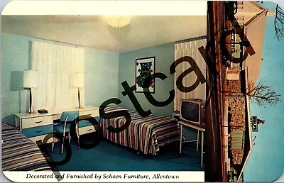 C1959 WALP'S MOTEL Allentown PA Schoen Furniture Decorated  Postcard Jj229 • $11.90