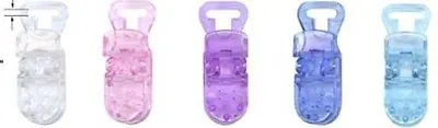 10 Square Plastic Pacifier Alligator Clips Holder +Inst • $3.99