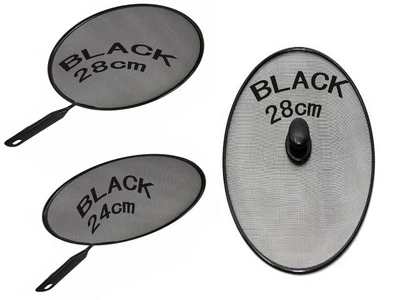 £4.99 • Buy 3Pc BLACK METAL MESH KITCHEN COOKER PAN FRYING KNOB SPLATTER SCREEN COVER GUARDS