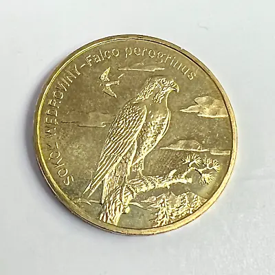 2008 Poland 2 Zlote Peregrine Falcon Bird Coin Y#627 UNC • $4.95