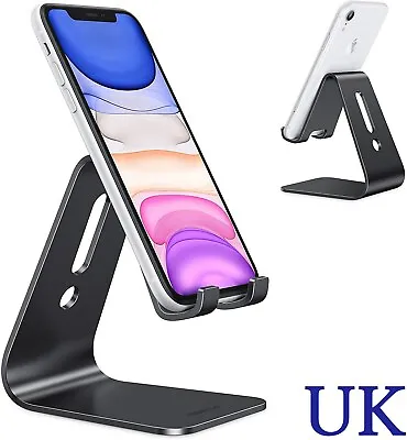 OMOTON Aluminum Stand Dock Cradle Holder | IPhone 13 12 11 Xr Xs 8 7 6 5 SE IPad • £9.99