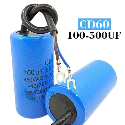 £8.48 • Buy CD60 100uF-500uF 450VAC 50/60Hz Machine Motor AC Start Starting Run Capacitor