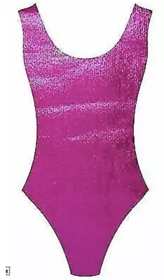 # Awesome 80s Pink Leotard Metallic Disco Ladies 80s Costume • $18.99