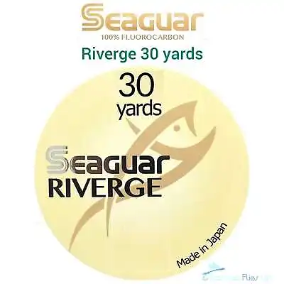 Seaguar RIVERGE Fluorocarbon 30 Yards LEADER Line Grand Max Fly FISHING Tippet • £8.99