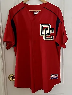 Authentic Majestic Washington Nationals DC Red Baseball Jersey Size Large • $35