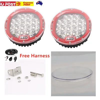 NEW Pair 7 Inch OSRAM Round LED Driving Lights Spot RED OffRoad Truck Headlights • $69.99