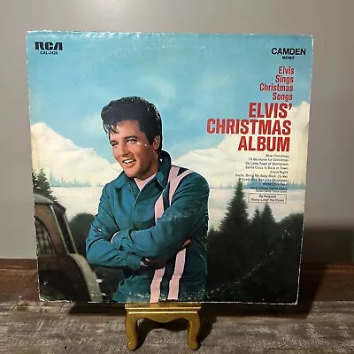 Elvis Presley ￼Elvis' Christmas Album Vinyl 1970 Mono Rare Rockaway Pressing G+ • $12.99