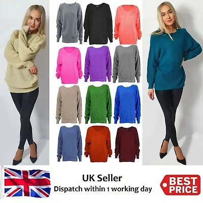 £13.95 • Buy NEW Womens Ladies Chunky Thick Baggy Jumper Knitted Sweater Oversize Plus Size
