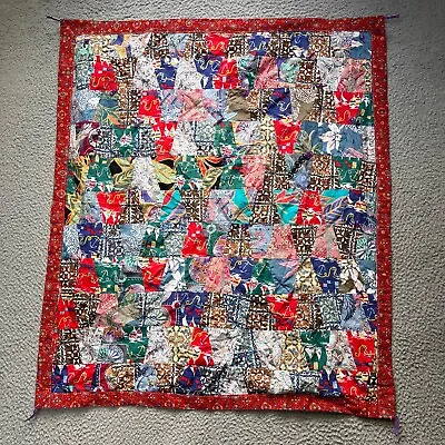 Vintage Hawaiian Quilt Small Blanket Patchwork • $49.95