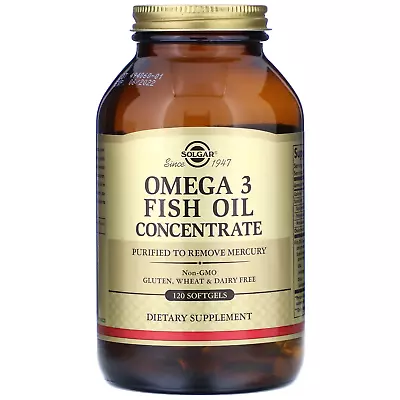 Solgar Omega-3 Fish Oil Concentrate 120 Softgels • $38.95