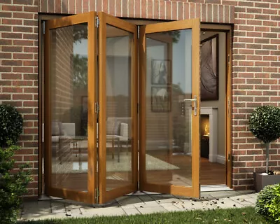 Oak Folding Sliding Bifold Trifold French Patio External Doors 2.4m 8ft Oakfold • £1610