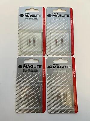 Lot Of Four Maglite Replacement Lamps For 2 Cell AA Mini Flashlight 2 Pack • $15