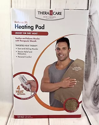 NEW! TheraCare Heat Therapy Deluxe XL Heating Pad 12” X 24” Moist Or Dry Heat • $12.99