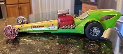 1960s Daiya T RANTULA Battery Operated Drag Coupe Tin Metal 12  Dragster WORKS! • $159.95