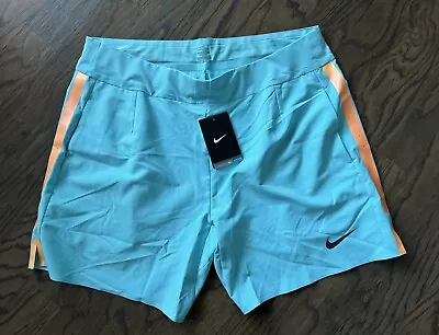 Nike Men's Federer Nadal 7  Tennis  Shorts Size L Light Blue • $149.99
