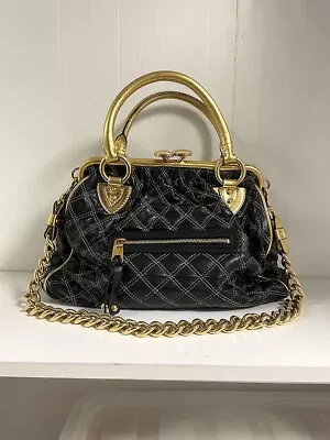 Marc Jacobs Iconic Fantasy Quilted Stam Bag Black Gold From 2009 • $650