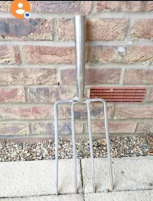 Garden  Fork  Without Wooden Handle. Great Condition. Tools Gardening. Chrome  • £12.99