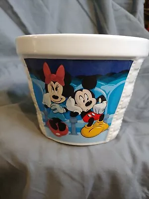 Disney Houston Harvest Mickey & Minnie Mouse Flower Pot Bowl Vase • $4