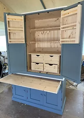 New Handmade Solid Pine Freestanding Kitchen Larder Unit • £1850