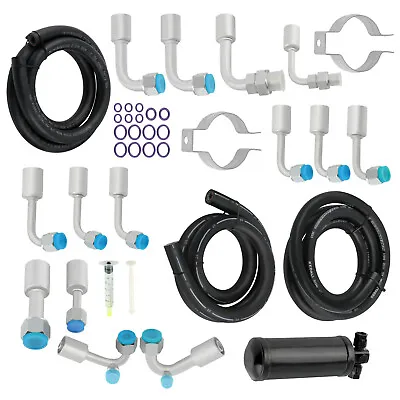 134a Air Conditioning Hose Kit O-Ring Fittings AC Hoses Kit W/ Black Drier • $103