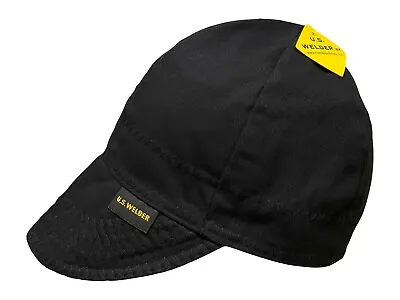 U.S. WELDER Welding Caps Welders Hat Solid BLACK Reversible By Comeaux Supply • $11.99