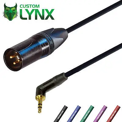 Neutrik 3.5mm TRS Angled Jack To Male XLR Cable. Unbalanced Mono Lead. PRO • £17.33
