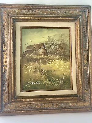 J. Newton Original Oil Painting Old Barn • $67.50