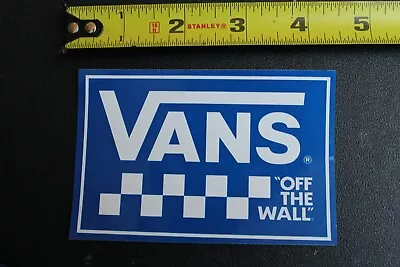 Vans Shoes Blue Checkered Dogtown Footwear Rare OG Vintage Skateboarding STICKER • $16