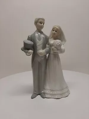 Vintage 1985 Bride & Groom Figure Ceramic Figure 8 Royal Crown Arnart Imports D6 • $13