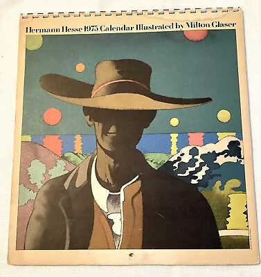 Hermann Hesse 1975 Calendar Illustrated Milton Glaser Wall Art  “Read” • $85