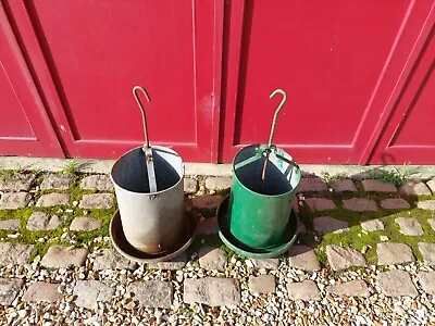 VINTAGE ELTEX ? GALVANISED  Hanging  Baskets  Planters POULTRY WATER FEEDER    • £35