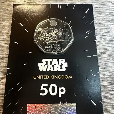 Star Wars Millennium Falcon 50p New Release 2024 Brilliant Uncirculated • £8.25