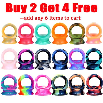 PAIR-Pearlescent ULTRA THIN SKIN-Ear Flesh Tunnels-Ear Gauges Plugs-Ear Skins • $2.99