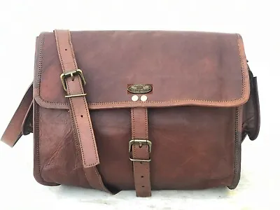 Handmade Pure Goat Leather Vintage Messenger Bag Purse Women's • $38.95