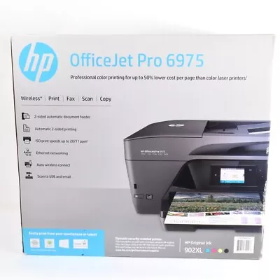 HP OfficeJet Pro 6975 Inkjet All In One Fax Scan Copy Printer NEW • $200