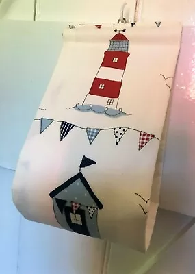 Handmade Toilet Roll Holder Fryetts Lighthouses And Beach Huts Fabric 1-4 Rolls • £10.50