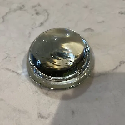 Vintage Clear Glass Round Dome Magnifying Paperweight Just Over 3” Diameter • $19.90