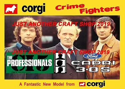 £4.49 • Buy Corgi Toys 342 The Professionals Ford Capri A4 Poster Advert Shop Sign Leaflet