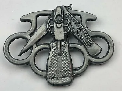 Brass Knuckle Pistol Pocket Knife Mobtown Chicago New Belt Buckle  • $21.85