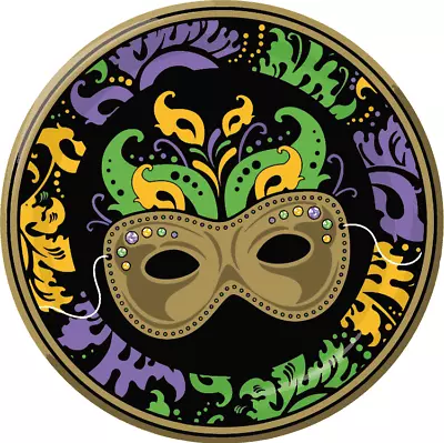 Mardi Gras Mask Art Car Bumper Sticker Decal • $2.75