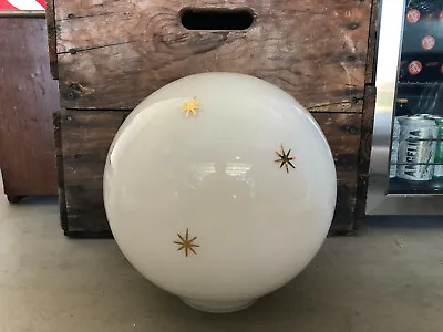 Vintage Groovy Glass Globe With Stars 1970's 10  Diameter  • $90