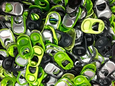 $39.99 • Buy Huge Lot 750 Monster Energy Drink Can Tabs Washed Dry Counted Most Green & Black